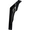 Ekena Millwork Damon Wrought Iron Bracket, (Single center brace), Powder Coated Black 1 1/2"W x 5 1/2"D x 8"H BKTM01X05X08SDA - alternate 1